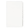 Avery; 30% Recycled Preprinted Laminated Gold-Reinforced Legal Exhibit Tab Dividers, 8 1/2 inch; x 14 inch;, White Dividers/White Tabs, 1-25, Pack Of 25
