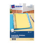 Avery; 30% Recycled WorkSaver; Dividers With Standard Insertable Tabs, 5 1/2 inch; x 8 1/2 inch;, 5-Tab, Buff Dividers/Clear Tabs