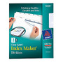 Avery; Index Maker; Clear Label Dividers With White Tabs, 3-Hole Punched, 3-Tab, Pack Of 5 Sets