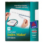 Avery; Index Maker; Clear Label Dividers With White Tabs, 3-Hole Punched, 8-Tab, Pack Of 5 Sets