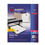 Avery; Print-On&trade; Dividers, 8 1/2 inch; x 11 inch;, 3-Hole Punched, 5-Tab, White Dividers/White Tabs