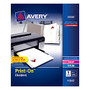 Avery; Print-On&trade; Dividers, 8 1/2 inch; x 11 inch;, 3-Hole Punched, 5-Tab, White Dividers/White Tabs, Pack Of 5 Sets