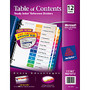 Avery; Ready Index; 30% Recycled Table Of Contents Dividers, 1-12 Tab, Multicolor