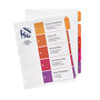 Avery; Ready Index; Table Of Contents Dividers With Sub-Dividers, 8 1/2 inch; x 11 inch;, White, 5 Tabs Per Set, Pack Of 4 Sets