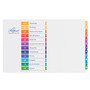 Avery; Ready Index; Table Of Contents Dividers, 11 inch; x 17 inch;, 30% Recycled, Assorted Colors, 1 Set Of 12 Tabs