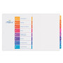 Avery; Ready Index; Table Of Contents Dividers, 11 inch; x 17 inch;, Assorted Colors, 1 Set Of 8 Tabs