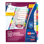 Avery; Ready Index; Table Of Contents Dividers, 8 1/2 inch; x 11 inch;, 12-Tab Set