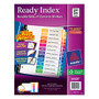 Avery; Ready Index; Table Of Contents Dividers, Jan.-Dec. Tab, Multicolor