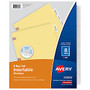 Avery; Worksaver; 30% Recycled Big Tab Insertable Dividers, 8-Tab, Buff Paper, Copper Reinforced Holes, Clear Tabs, 11 inch; x 8 1/2