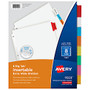 Avery; Worksaver; 30% Recycled Big Tab Insertable Dividers, Gold Reinforced, 8-Tab, Buff Paper, Multicolor