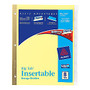Avery; Worksaver; 30% Recycled Big Tab Insertable Tab Dividers, Gold Reinforced, 8-Tab, Buff Paper, Clear