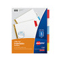 Avery; Worksaver; Big Tab Insertable Tab Dividers, Gold Reinforced, 5-Tab, Buff Paper, Multi-Color