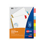 Avery; Worksaver; Big Tab Insertable Tab Dividers, Gold Reinforced, 8-Tab, Buff Paper, Assorted Colors