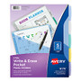 Avery; Write-On Dividers With Pocket, 8 1/2 inch; x 11 inch;, Translucent, 5-Tab Set