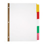 Office Wagon; Brand Erasable Big Tab Dividers, 5-Tab, Assorted Colors