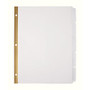 Office Wagon; Brand Index Dividers, 8 1/2 inch; x 11 inch;, White, 5 Tabs Per Set, Box Of 25 Sets