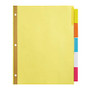 Office Wagon; Brand Insertable Dividers With Big Tabs, Buff, Assorted Colors, 5-Tab