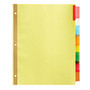 Office Wagon; Brand Insertable Dividers With Big Tabs, Buff, Assorted Colors, 8-Tab, Pack Of 4 Sets
