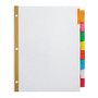 Office Wagon; Brand Insertable Dividers With Big Tabs, White, Assorted Colors, 8-Tab