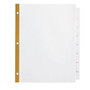 Office Wagon; Brand Insertable Dividers With Big Tabs, White, Clear Tabs, 8-Tab