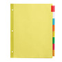 Office Wagon; Brand Insertable Dividers With Tabs, 8 1/2 inch; x 11 inch;, Assorted Colors, 8-Tab, Pack Of 4 Sets