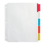 Office Wagon; Brand Insertable Extra-Wide Dividers With Big Tabs, Assorted Colors, 5-Tab