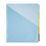 Office Wagon; Brand Single-Pocket Write-On Dividers, 5 Tab, 8 1/2 inch; x 11 inch;, Assorted Colors