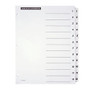 Office Wagon; Brand Table Of Contents Customizable Index With Preprinted Tabs, White, Numbered 1-12