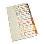 SJ Paper Side-Tab Table Of Contents Dividers, 8-Tab, Legal Size, Ivory/Multicolor