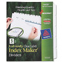 SKILCRAFT; Index Maker 100% Recycled Clear Label Dividers With White Tabs, 5-Tab, Pack Of 5 Sets (AbilityOne 7530-01-600-6981)
