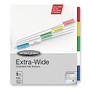 Wilson Jones; Extra-Wide&trade; Insertable Indexes, 5-Tab, Multicolor