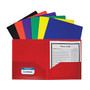 C-Line; 2-Pocket Poly Portfolios, Assorted Colors, Pack Of 36