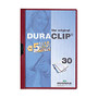 Durable DURACLIP Report Cover - Letter - 8 1/2 inch; x 11 inch; Sheet Size - 30 Sheet Capacity - 1 Fastener(s) - Vinyl - Maroon, Clear - 1 Each