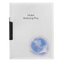 GBC; Swing-Clip Report Cover, Globe Design, 8 1/2 inch; x 11 inch;