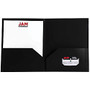JAM Paper; 2-Pocket Biodegradable School Folders, 9 1/2 inch; x 11 1/2 inch;, 1 inch; Capacity, Black, Pack Of 6