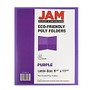JAM Paper; 2-Pocket Biodegradable School Folders, 9 1/2 inch; x 11 1/2 inch;, 1 inch; Capacity, Purple, Pack Of 6