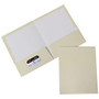 JAM Paper; Glossy 2-Pocket Presentation Folders, 9 1/2 inch; x 11 1/2 inch;, 1 inch; Capacity, Ivory, Pack Of 6