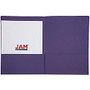 JAM Paper; Matte 2-Pocket Folders, 9 inch; x 12 inch;, 1 inch; Capacity, Dark Purple, Pack Of 6