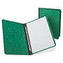 Oxford Report Cover with Reinforced Side Hinge - Letter - 8 1/2 inch; x 11 inch; Sheet Size - Prong Fastener - 3 inch; Fastener Capacity for Folder - Pressguard - Dark Green - 1 Each