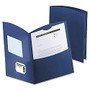 Oxford; Contour Twin-Pocket Folders, 100% Recycled, Dark Blue, Box Of 25