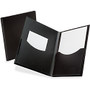 Oxford; Double Stuff Poly Twin-Pocket Folders, 8 1/2 inch; x 11 inch;, Black