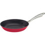 Cuisinart CIL22-26RN 10in Fry Pan Red Accs Castlite Non-stick Cast Iron
