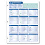 ComplyRight Attendance Calendar Cards, 8 1/2 inch; x 11 inch;, White, Pack Of 50