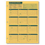 ComplyRight Attendance Calendar Cards, 8 1/2 inch; x 11 inch;, Yellow, Pack Of 25