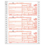 ComplyRight 1099-G Continuous Tax Forms, Copies A, State, B and C, 4-Part, 9 inch; x 11 inch;, Pack Of 100
