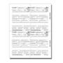 ComplyRight 1099-R Inkjet/Laser Tax Forms, Recipient Copies B, C And 2 And Extra File Copy, 4-Up Box Format, 4-Part, Pack Of 2,000 Forms