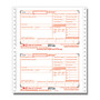 ComplyRight W-2 Tax Forms, Continuous, Employer Copies A, 1/D And 1/D, 3-Part, 9 1/2 inch; x 11 inch;, White, Pack Of 100 Forms