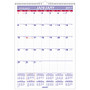 AT-A-GLANCE; 30% Recycled Laminated Wall Calendar, 12 inch; x 17 inch;, January-December 2017