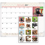 AT-A-GLANCE; Desk Pad Calendar, 22 inch; x 17 inch;, 30% Recycled, Puppies, January&ndash;December 2017