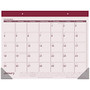 AT-A-GLANCE; Fashion Desk Pad Calendar, 22 inch; x 17 inch;, 30% Recycled, Rose, January-December 2017